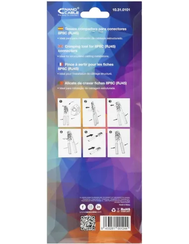 Nanocable 10.31.0101 Tenaza Crimpadora para Conectores 8P8C (RJ45)