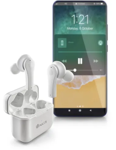 NGS Artica Bloom Auriculares Bluetooth Blancos