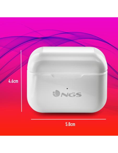 NGS Artica Bloom Auriculares Bluetooth Blancos