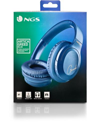 NGS Artica Greed Blue Auriculares Inalámbricos Bluetooth Azules