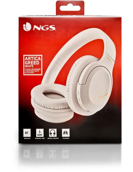 NGS Artica Greed White Auriculares Inalámbricos Bluetooth Blancos