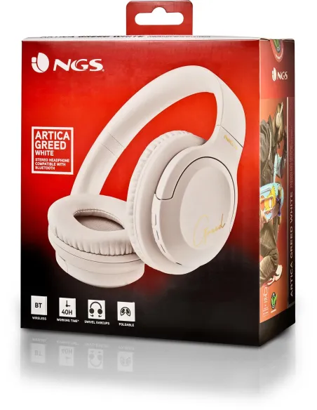 NGS Artica Greed White Auriculares Inalámbricos Bluetooth Blancos