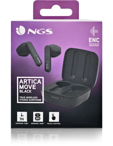 NGS Artica Move Auricular Inalámbrico Negro