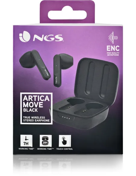 NGS Artica Move Auricular Inalámbrico Negro