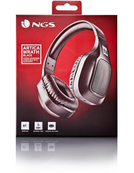NGS Artica Wrath Black Auriculares Inalámbricos Bluetooth Negros