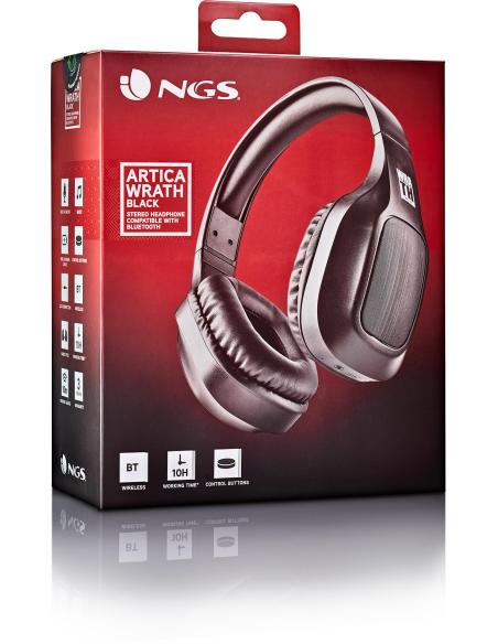 NGS Artica Wrath Black Auriculares Inalámbricos Bluetooth Negros