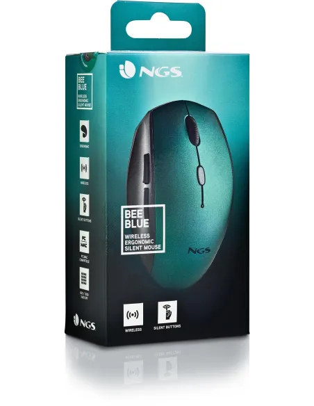 NGS BEEBLUE Ratón Inalámbrico 1600DPI Azul
