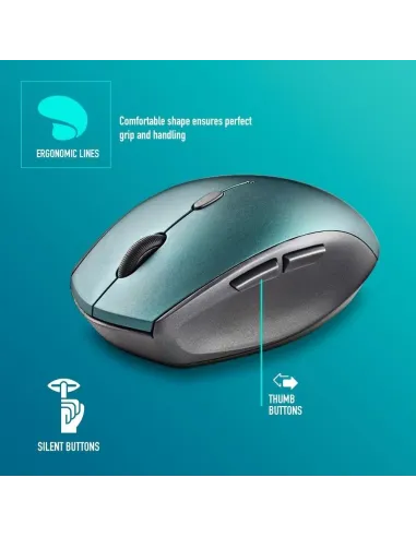 NGS BEEBLUE Ratón Inalámbrico 1600DPI Azul