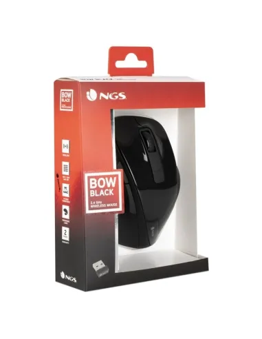 NGS Bow Ratón Inalámbrico 1600DPI Negra