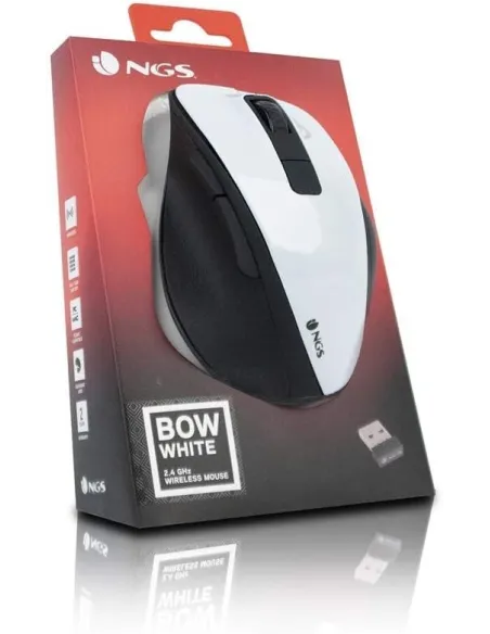 NGS Bow Ratón Inalámbrico Blanco