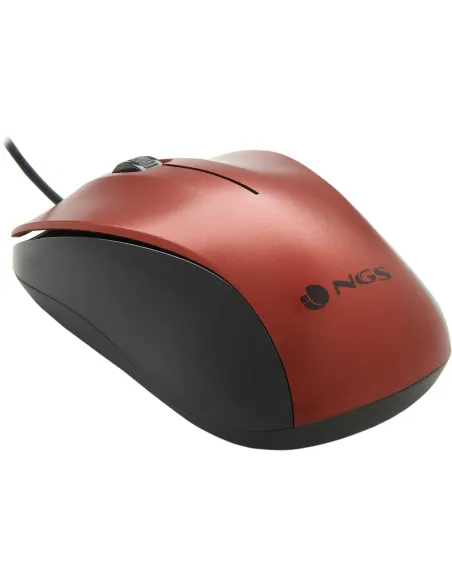 NGS Crew Ratón Óptico 1200DPI Rojo