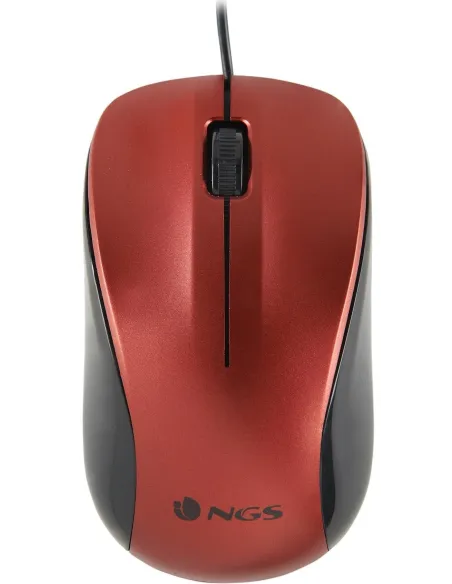 NGS Crew Ratón Óptico 1200DPI Rojo