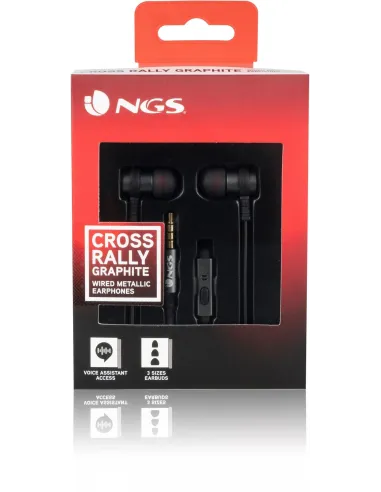 NGS Cross Rally Auriculares con Micrófono Graphite