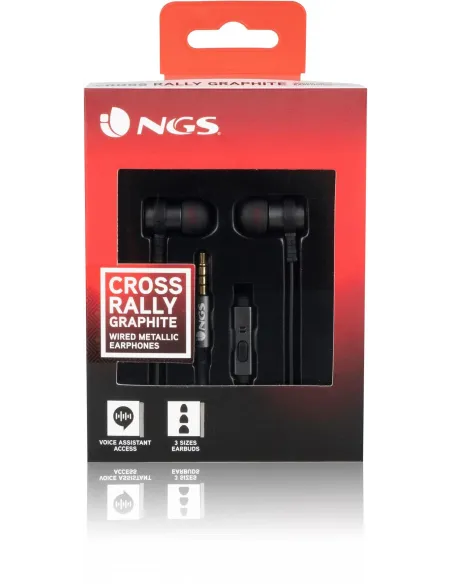 NGS Cross Rally Auriculares con Micrófono Graphite