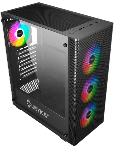 UNYkach Mir 100 Caja ATX Gaming Cristal Templado ARGB USB 3.2 Negra