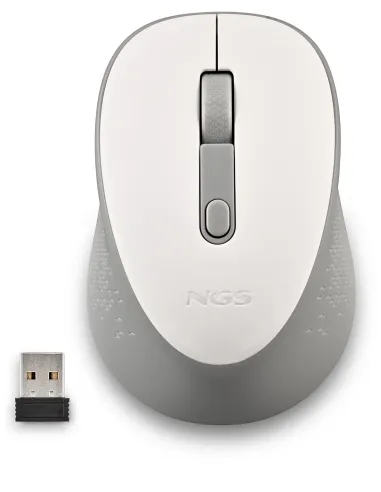 NGS DEWWHITE Ratón Inalámbrico 800/1600DPI Blanco