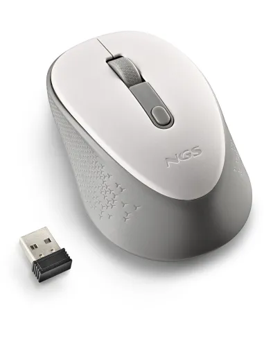 NGS DEWWHITE Ratón Inalámbrico 800/1600DPI Blanco