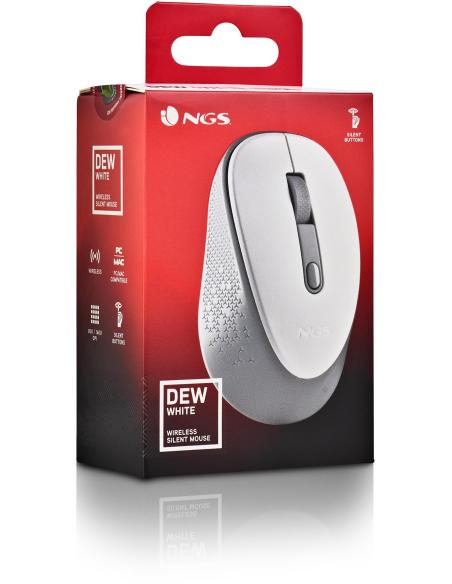 NGS DEWWHITE Ratón Inalámbrico 800/1600DPI Blanco