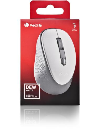 NGS DEWWHITE Ratón Inalámbrico 800/1600DPI Blanco