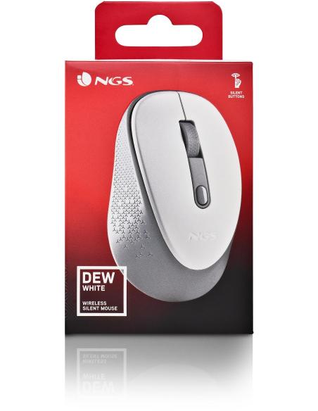 NGS DEWWHITE Ratón Inalámbrico 800/1600DPI Blanco