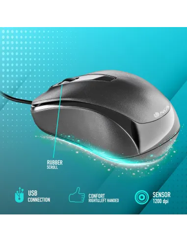NGS Easy Delta Ratón Óptico USB 1200 DPI