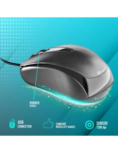 NGS Easy Delta Ratón Óptico USB 1200 DPI