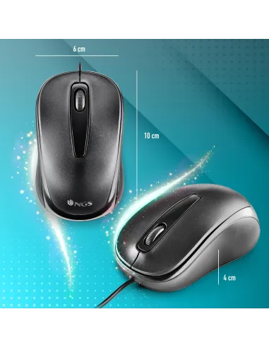 NGS Easy Delta Ratón Óptico USB 1200 DPI