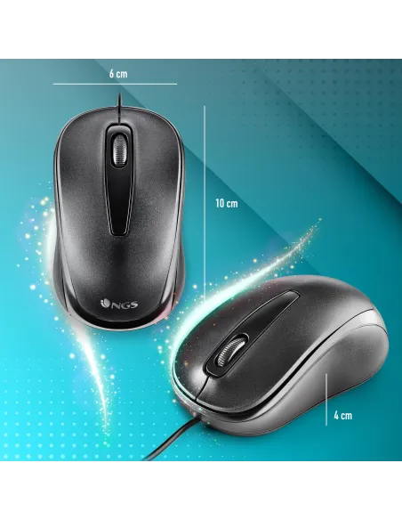 NGS Easy Delta Ratón Óptico USB 1200 DPI