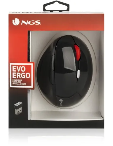 NGS Evo Ergo Ratón Ergonómico Negro