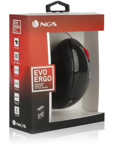NGS Evo Ergo Ratón Ergonómico Negro