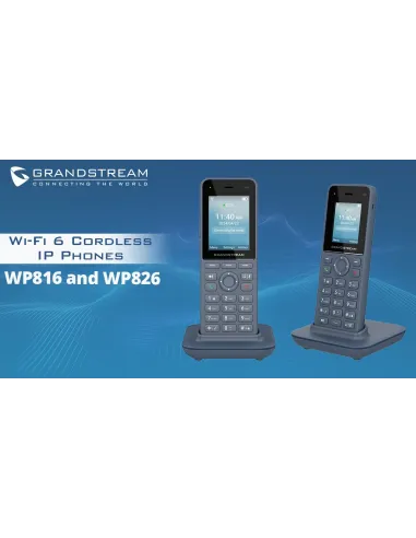 Grandstream WP826 Teléfono WiFi 6 3 Líneas Gris