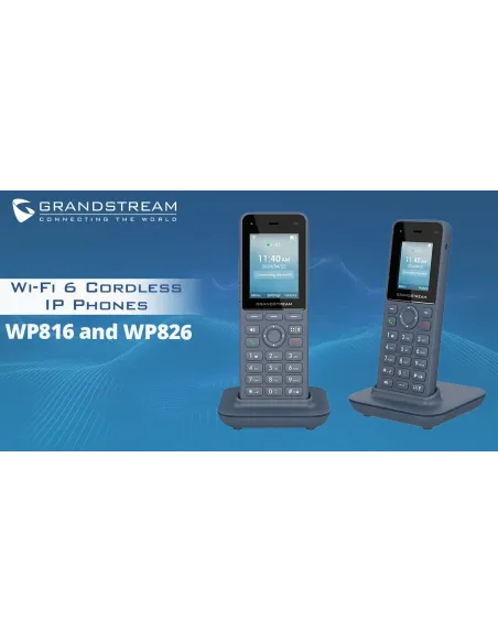 Grandstream WP826 Teléfono WiFi 6 3 Líneas Gris