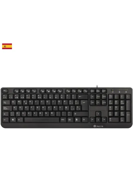 NGS Funky V3 Teclado USB Multimedia Plug & Play 1.4m Qwerty Español Negro