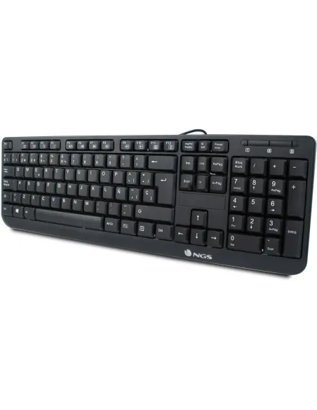 NGS Funky V3 Teclado USB Multimedia Plug & Play 1.4m Qwerty Español Negro