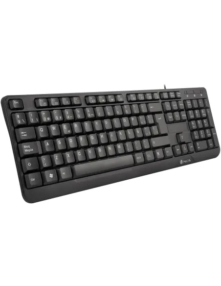 NGS Funky V3 Teclado USB Multimedia Plug & Play 1.4m Qwerty Español Negro