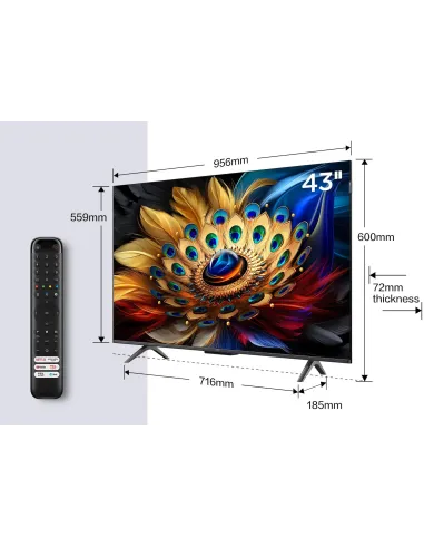 TCL 43C655 43" QLED UltraHD 4K Dolby Vision Google TV