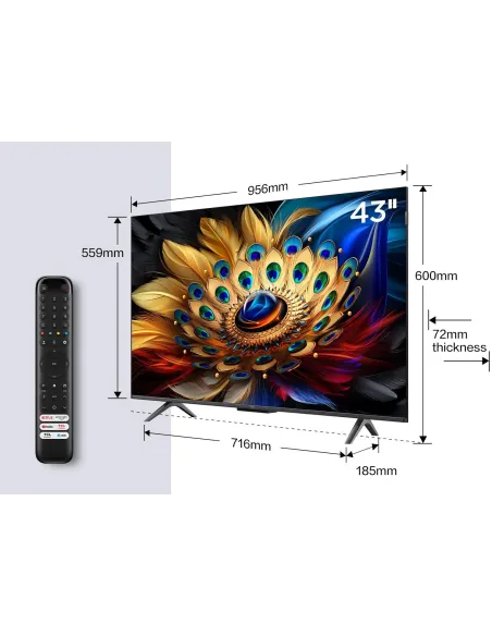 TCL 43C655 43" QLED UltraHD 4K Dolby Vision Google TV