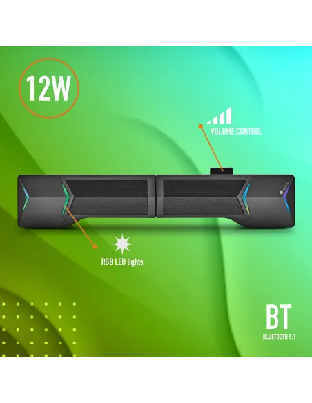 NGS GSX-B1200 Barra de Sonido Gaming RGB 12W