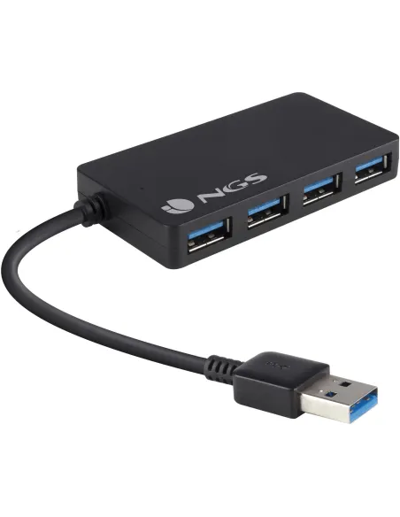 NGS iHUB 3.0 HUB USB-A 3.0 a USB-A 3.0 4 Puertos Negro