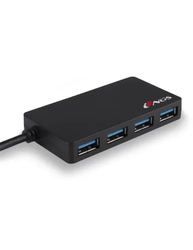 NGS iHUB 3.0 HUB USB-A 3.0 a USB-A 3.0 4 Puertos Negro