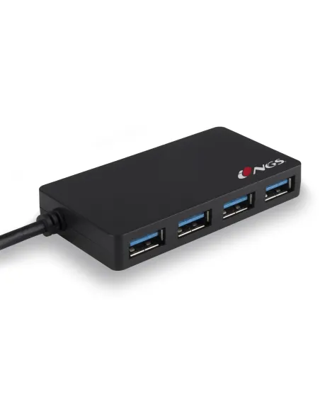 NGS iHUB 3.0 HUB USB-A 3.0 a USB-A 3.0 4 Puertos Negro
