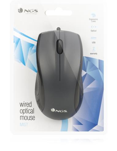 NGS MIST Ratón 1000DPI Negro