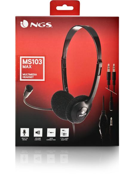 NGS MS103MAX Auriculares con Cable Negro