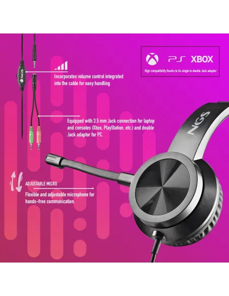 NGS MSX 11 Pro Auriculares con Micrófono Negros