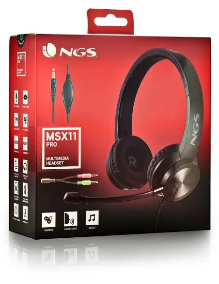 NGS MSX 11 Pro Auriculares con Micrófono Negros