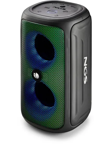 NGS Roller Beast Black Altavoz Portátil Bluetooth RGB 32W Resistente al Agua IPX5 Negro