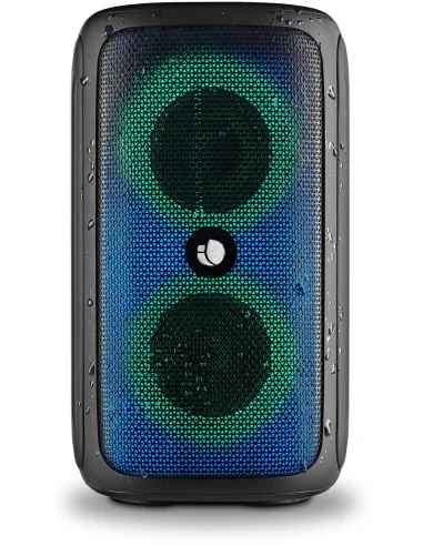 NGS Roller Beast Black Altavoz Portátil Bluetooth RGB 32W Resistente al Agua IPX5 Negro
