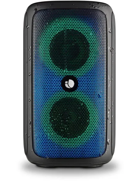 NGS Roller Beast Black Altavoz Portátil Bluetooth RGB 32W Resistente al Agua IPX5 Negro