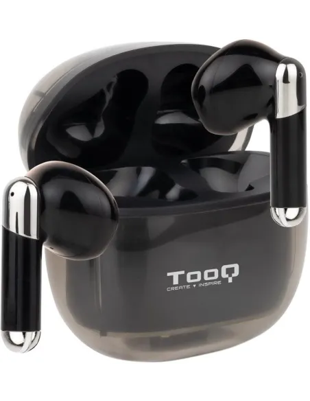 TooQ Onyx TQBWH-0054B Auriculares Inalámbricos Bluetooth con Estuche de Carga Negros