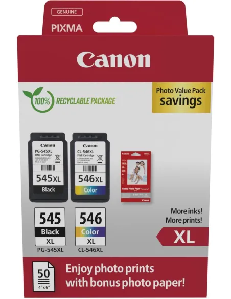 Canon 8286B011 Multipack 2 Cartuchos de Tinta Negro/Cian/Amarillo/Magenta